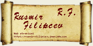 Rusmir Filipčev vizit kartica